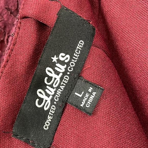 Lulus Live For The Night Womens L Tiered Lace Skirt Top Set Lined Cap Sleeve - Picture 12 of 12